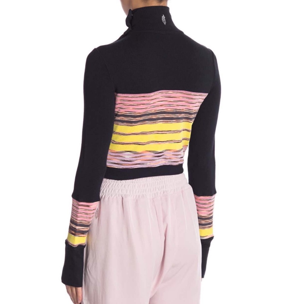 NEW! FREE PEOPLE Cropped Striped Top - Picture 2 of 7